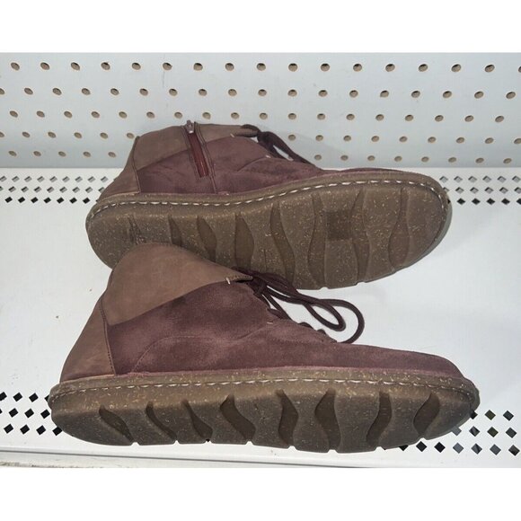 Clarks Tamitha Key Womens Suede Side Zip Lace Up Ankle Boots Booties Size 9.5 - Picture 5 of 8